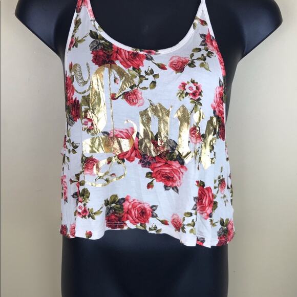 PAPAYA Floral Graphic LOVE Tank Size Med - Picture 5 of 5